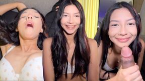 Skinny 18yo model lies to me saying she knows how to fuck but she&#039;s a virgin!