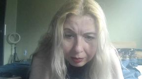 Blonde In Fishnet Orgasms With Sex Toys