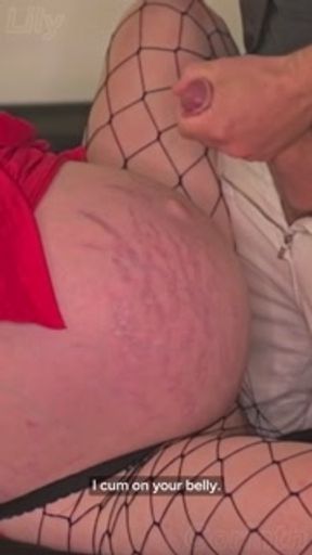 TEASER: Pregnant MILF whore Lily Corinth gets fucked hard by unruly Slav | Eating cum from belly