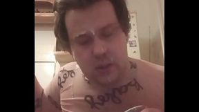 Ugh, fuck! A fag from Russia pulls a dick and eats fresh cum on camera!