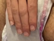 Pissing in my already wet diaper