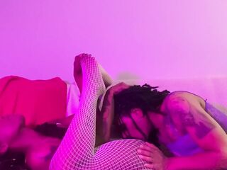 Sexy Trans Screws Lesbo Step Sister and Gives Her Cunt a Creampie