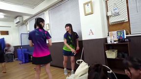 Wild table tennis club members Tsubomi and Rion in steamy group action