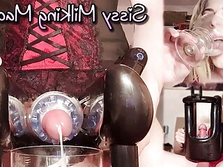 Cock Milking Machine Makes Me Squirt Huge Load of Cum - Jessica Bloom Cumswallow