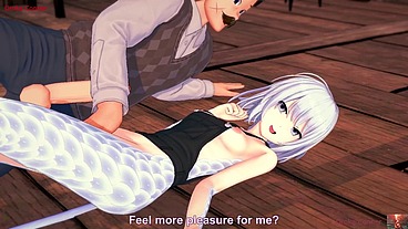 Scaly Siren’s Slippery Ride – Blue-Haired Vixen Milks Every Inch After Fingering!