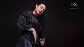 Silk Robe Tease: Just Enough to Make You Want More