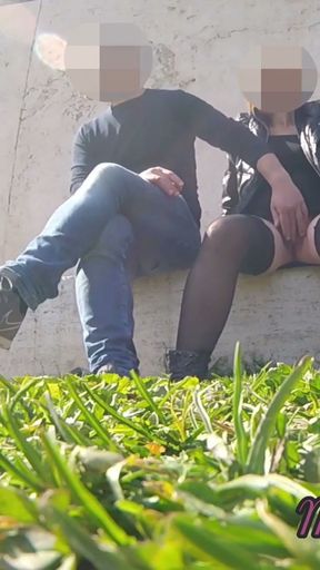 Sex Outdoors - Slutty Teacher Squirts In Public Park With Intense Orgasm - Misscreamy   Clip 1