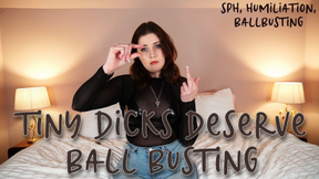 Tiny Dicks Deserve Ball Busting- sph, joi, humiliation, ballbusting, femdom, Larah Sky