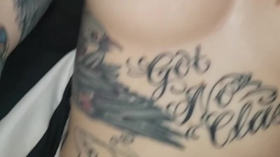 Tattooed Punk Babe with Split Tongue Gives Wild Blowjob and Facial