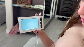 girls explore their holes with endoscope