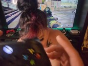 Goth gf reporting for booty while he plays the new call of duty (BO6)