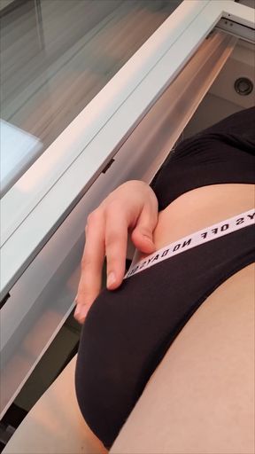 Slim blonde pro gets freaky alone