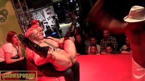 French blonde fucking monster black dick with people