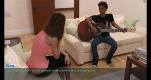 A wife and stepmother part 45 - student teaches hot MILF how to play guitar