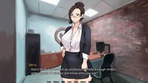 Hazelnut Latte: Mature MILF Shemale Blowjob and Cumshot in Her Office - Episode 14