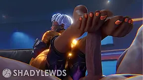 Valkyrie Pleasures Warrior with Sensual Foot Job in Steamy Hentai Fantasy