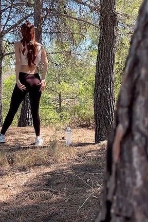 A Little Guy Cums in My Mouth Outdoors - Watching- Spandex-pov