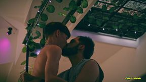 Big Dick Latino Camilo Brown Fucking Petit Twink Jacob Buccella Bareback Giving Him a Nice Facial and Swapping the Cum in a Kiss