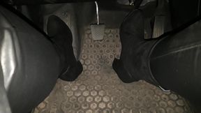 Driving in high heels and leggings