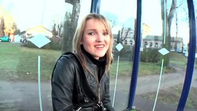 Blonde Babe Fingers Wet Pussy Closeup