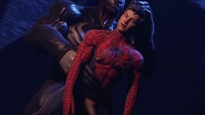 3D Gay Porn: Defeated Spiderman Surrenders His Asshole To Venom's Gigantic Boner