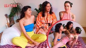 Hot Brunettes & Their Tattoos Get Wild in a Lesbian Threesome Session