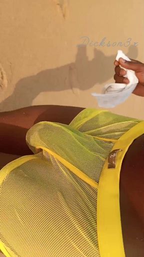 Having fun on the beach of cotonou