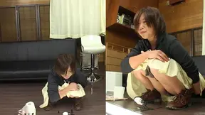 Japanese Amateur's Desperate Pee Failure Captured Subtitled in HD Quality