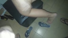 Husband Watching and Films His Wife Moaning Horny While His Friend Fuck with Condoms off