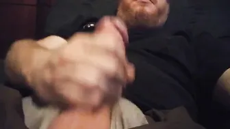 Ginger Muscle Daddy Strokes His Big Cock Solo