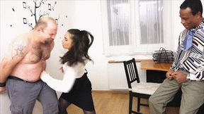 FULL MOVIE:JOB PROMOTION-HUMAN PUNCHING BAG BECOMES CUCKOLD BITCH (1080p HQ)
