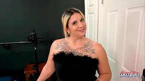 Curvy Inked Blonde Logan Lace Gets Her Wet Pussy Fingered And Drilled!