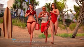 Domino Beach 1 - John Saves a Man&#039;s Life in the Beach After He Got Fired From His Previous Job (sfw)