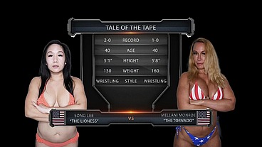 Mellani Monroe vs Song Lee Female Wrestling