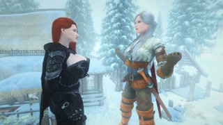 Serana vs Ciri grow contest (Part 1) - Skyrim GTS
