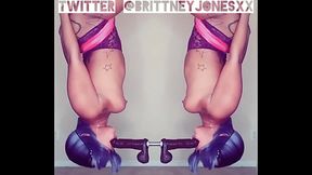 Brittney Jones playing on her fuck swing.
