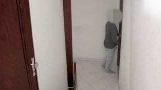 Married woman loses bet and sucks her neighbor's cock.