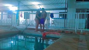 amateur sex in public pool. pool cleaner fucks boss s busty wife, the chubby slut sucks cock and they end up fucking outdoors, homemade video