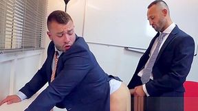 Classy office manager stuffs business partner with big cock