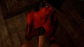 Get pounded by the nocturnal devilish temptress in this depraved virtual encounter.