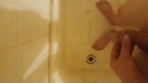 Pacing Naked and Barefoot Peeing on My Foots, in a Bathtub