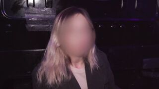 Waitress on a Break with Amazingly Hot Natural Boobs Getting Roughly Banged into a Van