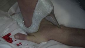 Step with the heel on your hand