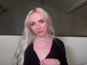 Hot Blonde Gives You A Juicy Handjob