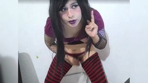 full version: the cutest femboy masturbates and makes an ahegao face after eating her own dick cheese