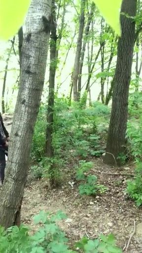 Bad Boy Jerks While Smoking Cigarette in a Forest - Almost Caught - so His Balls Stay Full