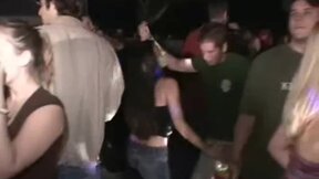 Amateur coed sucks on hard dick