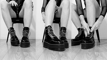Tying up my Dr Martens Max with me !