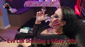 Evil Lilli smoking a Misty120s - SFL249