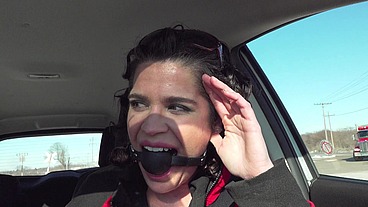 Driving around ball gagged